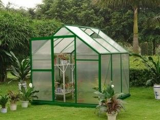 Pequeño 10 mm policarbonato UV Hobby Mini invernadero para jardín y patio de 6' X 6'