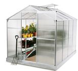 Mini invernadero de aluminio modificado para requisitos particulares del jardín, invernadero agrícola de la película polivinílica