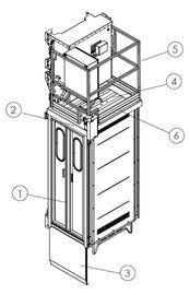 Los alzamientos CH750 750kg de estante y del piñón del portador del material/de la gente de construcción escogen la jaula