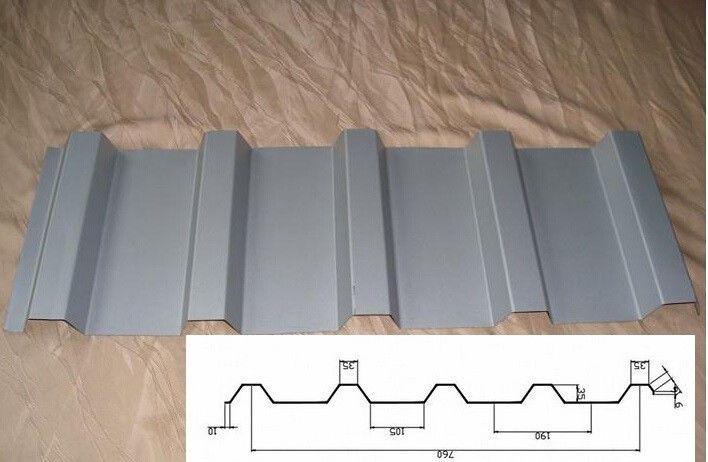 Hoja que cubre prepintada trapezoidal, hoja acanalada de acero galvanizada anticorrosión